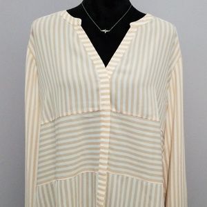 NWT Pink and white striped Worthington blouse